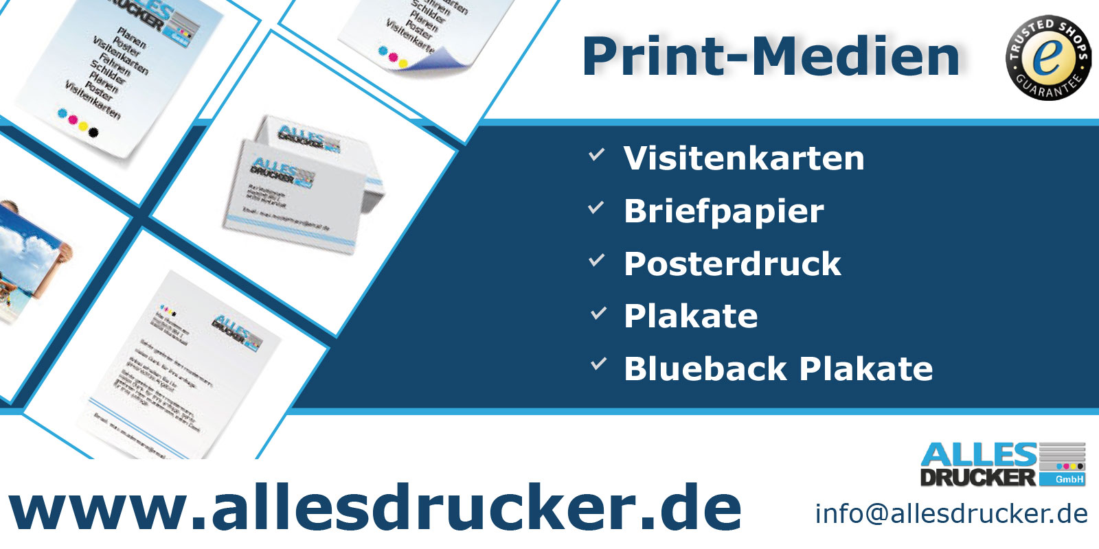 Print-Medien, Visitenkarten, Flyer & Co