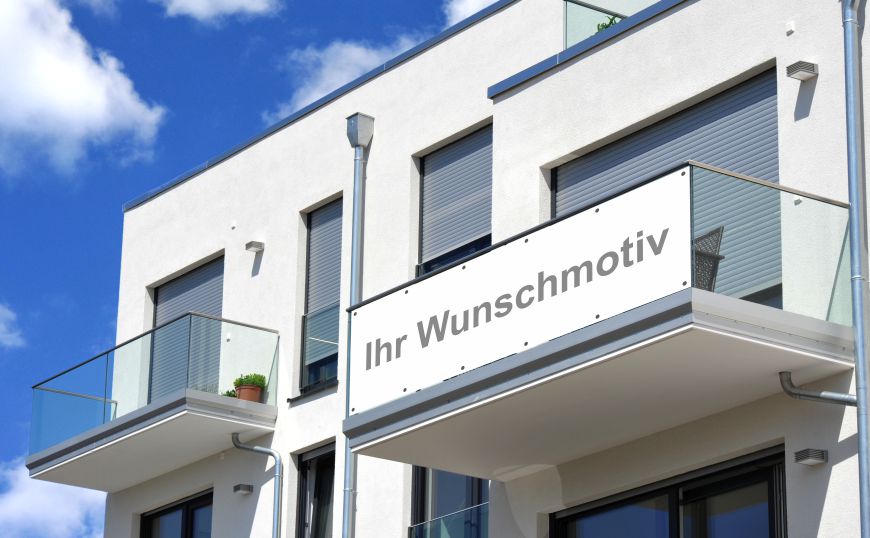Balkonbanner Sichtschutz Plane mit Wunschmotiv
