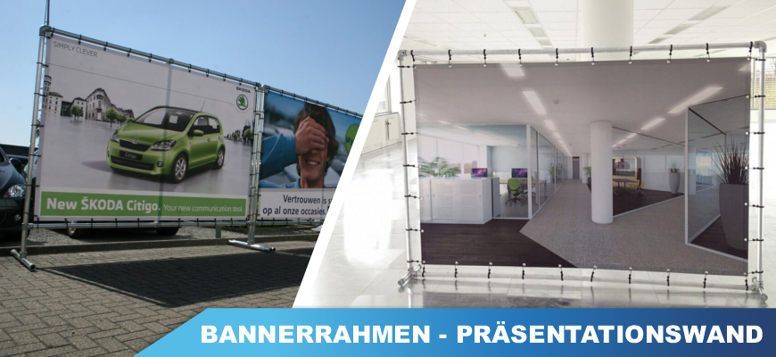 freistehende Aluminium Bannerwand zum Einspannen von Werbebanner