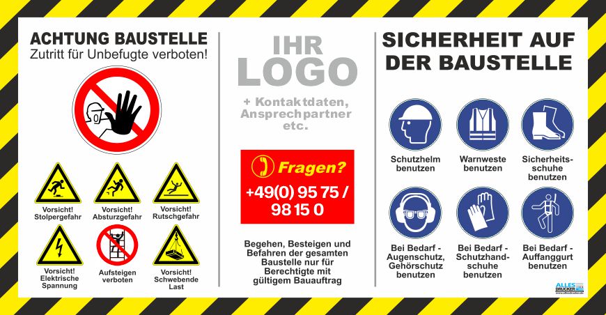 Baustellenbanner Sicherheitsplane Version 01