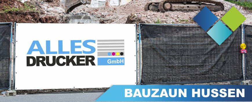 Bauzaun Hussen bedruckt aus Frontlit oder Mesh-Netzplane