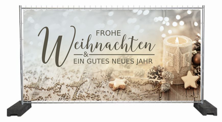 Dekobanner Frohne Weihnachten und ein gutes neues Jahr