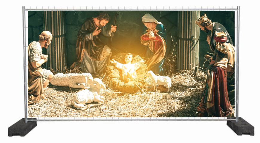 Dekobanner mit Jesu Geburt