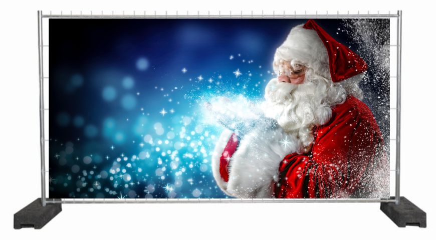 Dekobanner mit Weihnachtsmann / Santa Claus