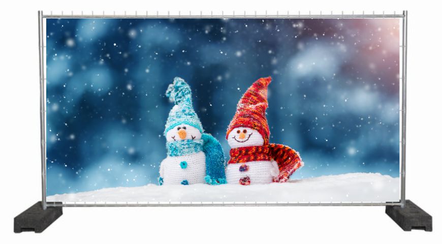 Dekobanner mit Schneemann Figuren