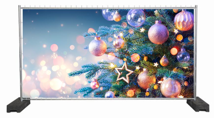 Dekobanner mit Weihnachtsbaum