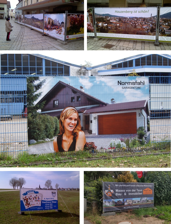 Bauzaunplanen Beispiele Bauzaunplanen und Bauzaunblenden für Bauzäune an Baustellen