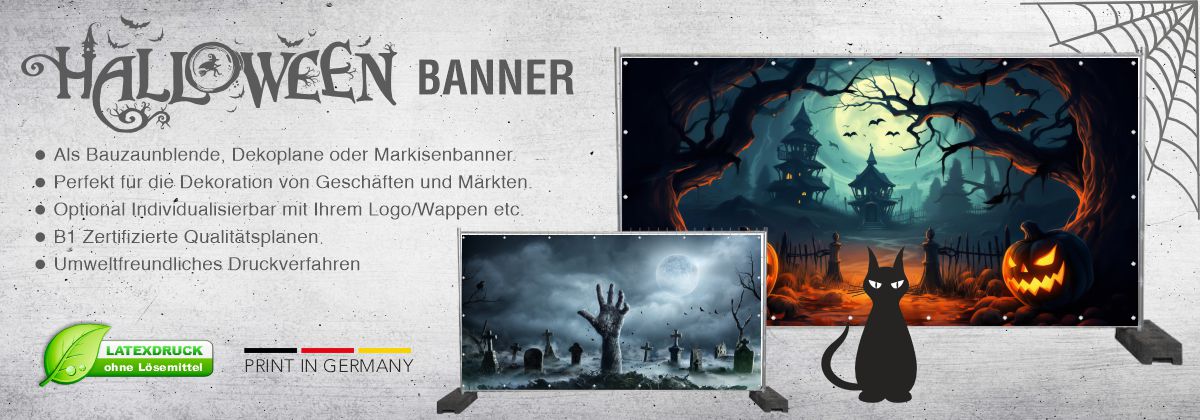 Dekobanner für Halloween