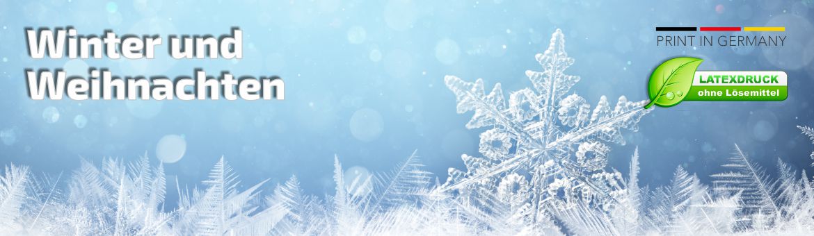 Dekobanner mit Winter und Weihnachtsmotiven