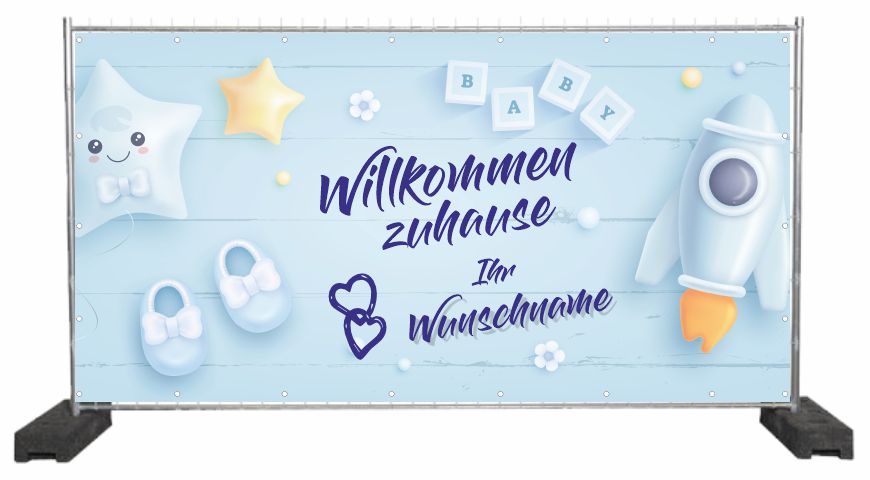 Dekobanner Geburt Junge