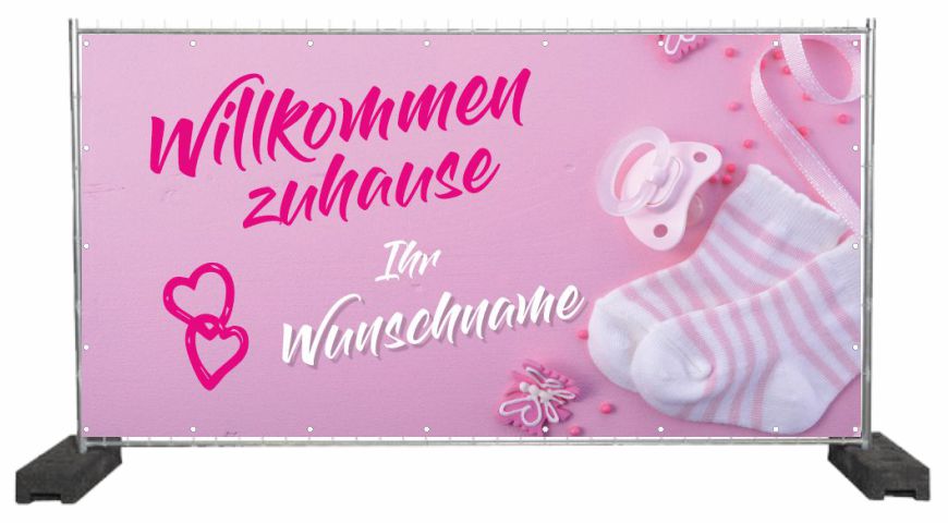 Dekobanner Geburt Mädchen