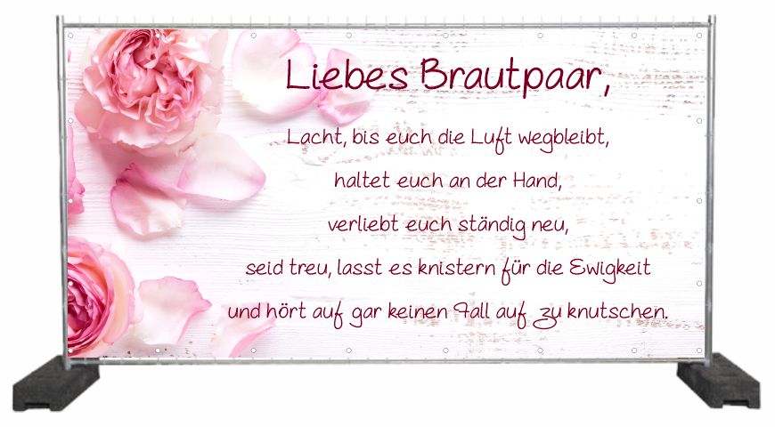 Dekobanner für Hochzeiten