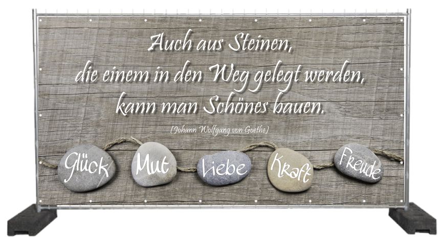 Dekobanner Glück und Mut
