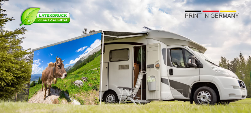 Markissenbanner Plane für Wohnmobile mit Wunschmotiv