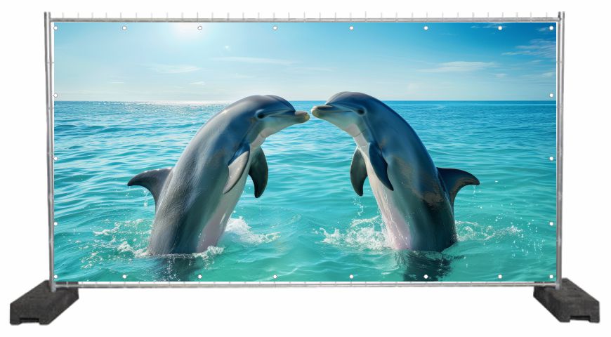 Dekobanner mit Delfin Motiv