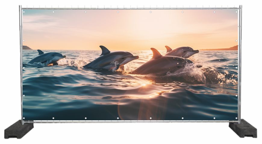 Dekobanner mit Delfin Motiv