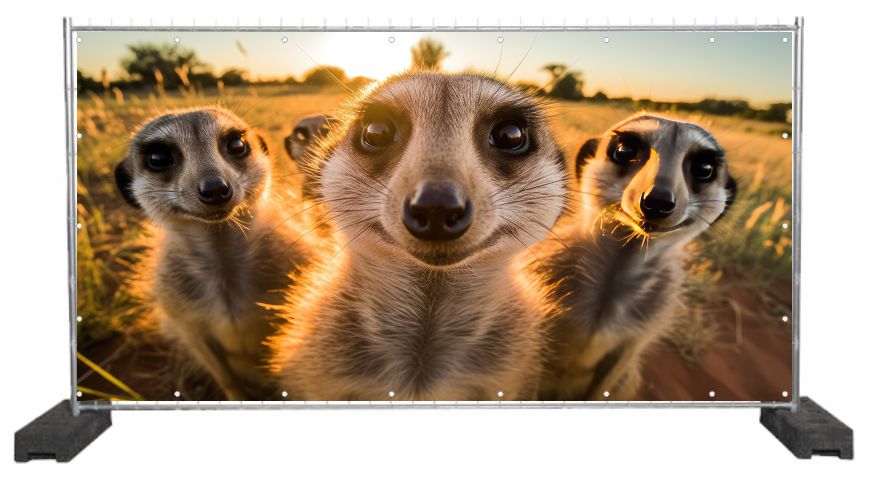 Dekobanner mit Erdmännchen Motiv