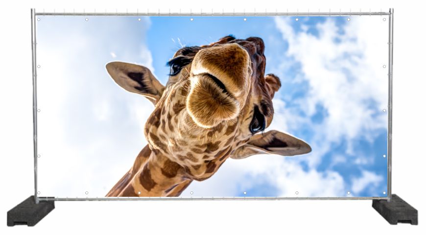 Dekobanner mit Giraffe Motiv