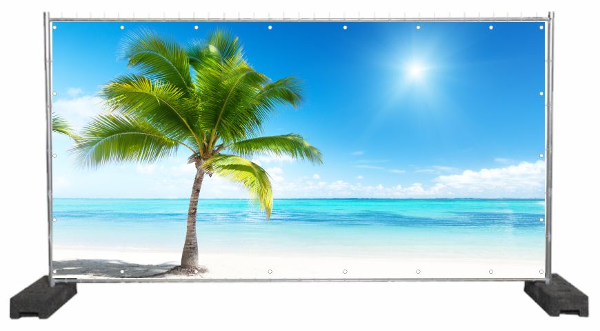 Dekobanner Sommer Palme & Strand