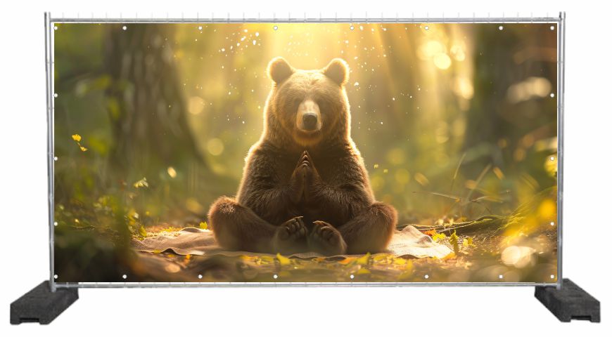 Dekobanner Buddha Bär