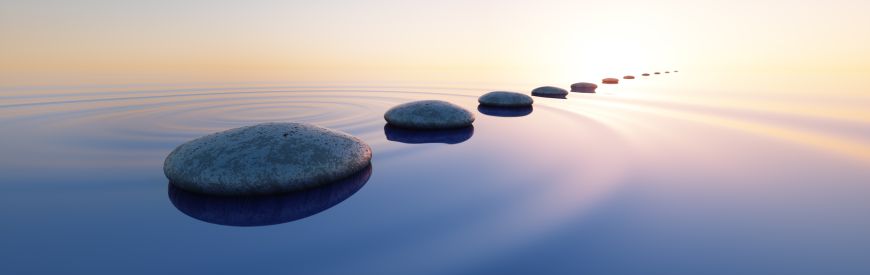 Steine und Meer Motiv