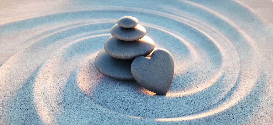 Steine und Sand Motiv